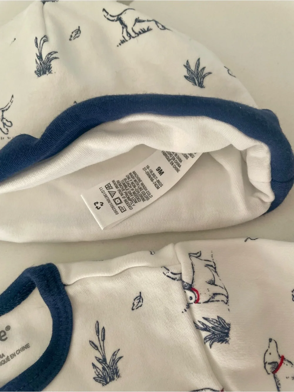 Baby Girls/ Boys Elephant Print Cream & White Sleepwear Set - 3-Pack